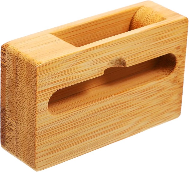 Wooden Phone Stand with Acoustic Resonance for Enhanced Sound Desktop Holder Retro Grain Finish - Image 1